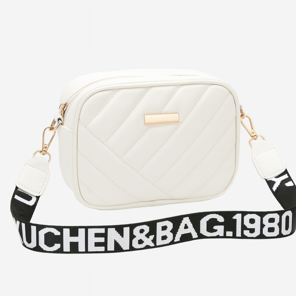 High-Quality PU Crossbody Camera Bag – Women's Striped Mobile Shoulder Bag with Zipper for Business & Casual Use