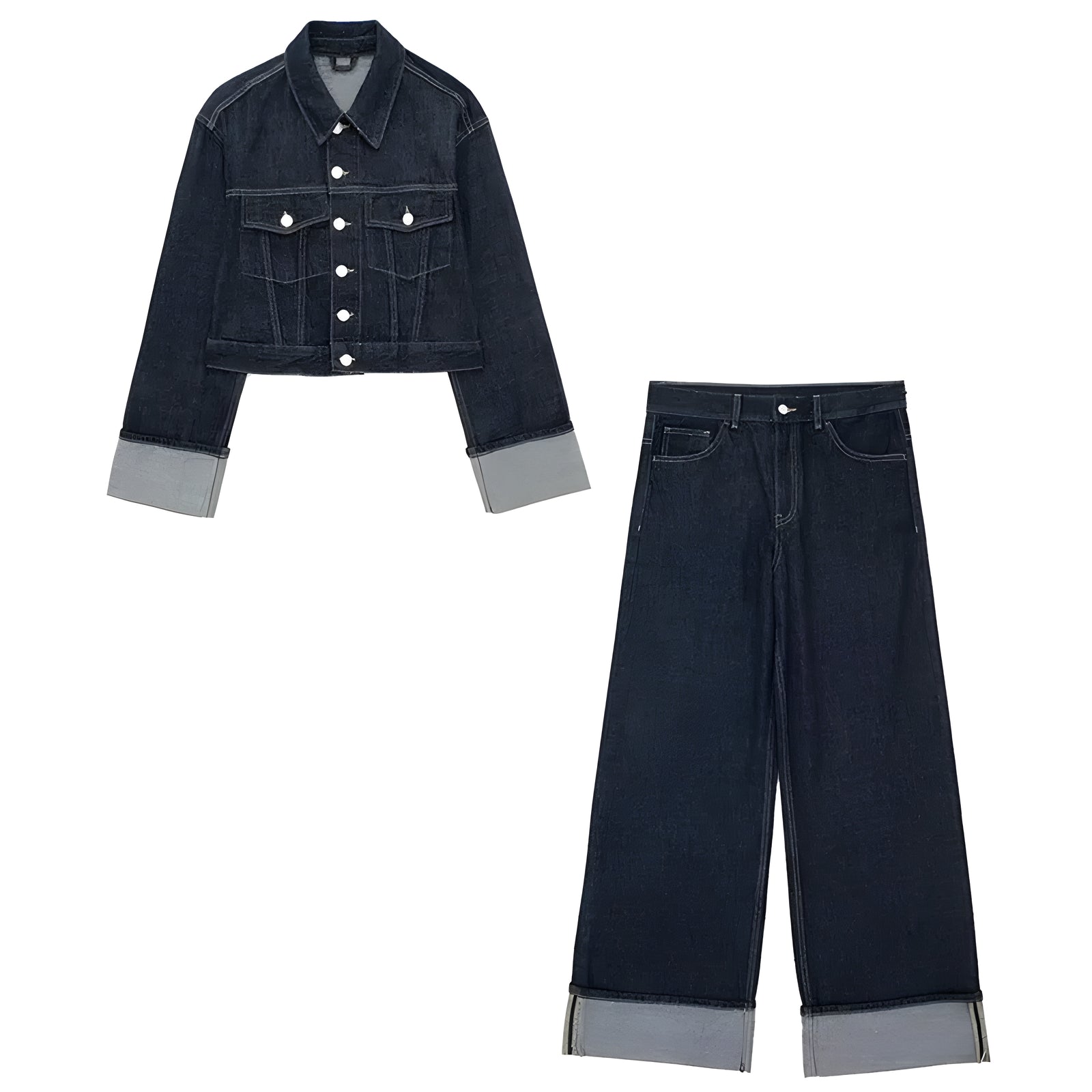 Vintage Jeansjacke und -hose Set