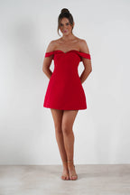 Off-Shoulder Minikleid – Slim Fit Rückenfreier Club Style