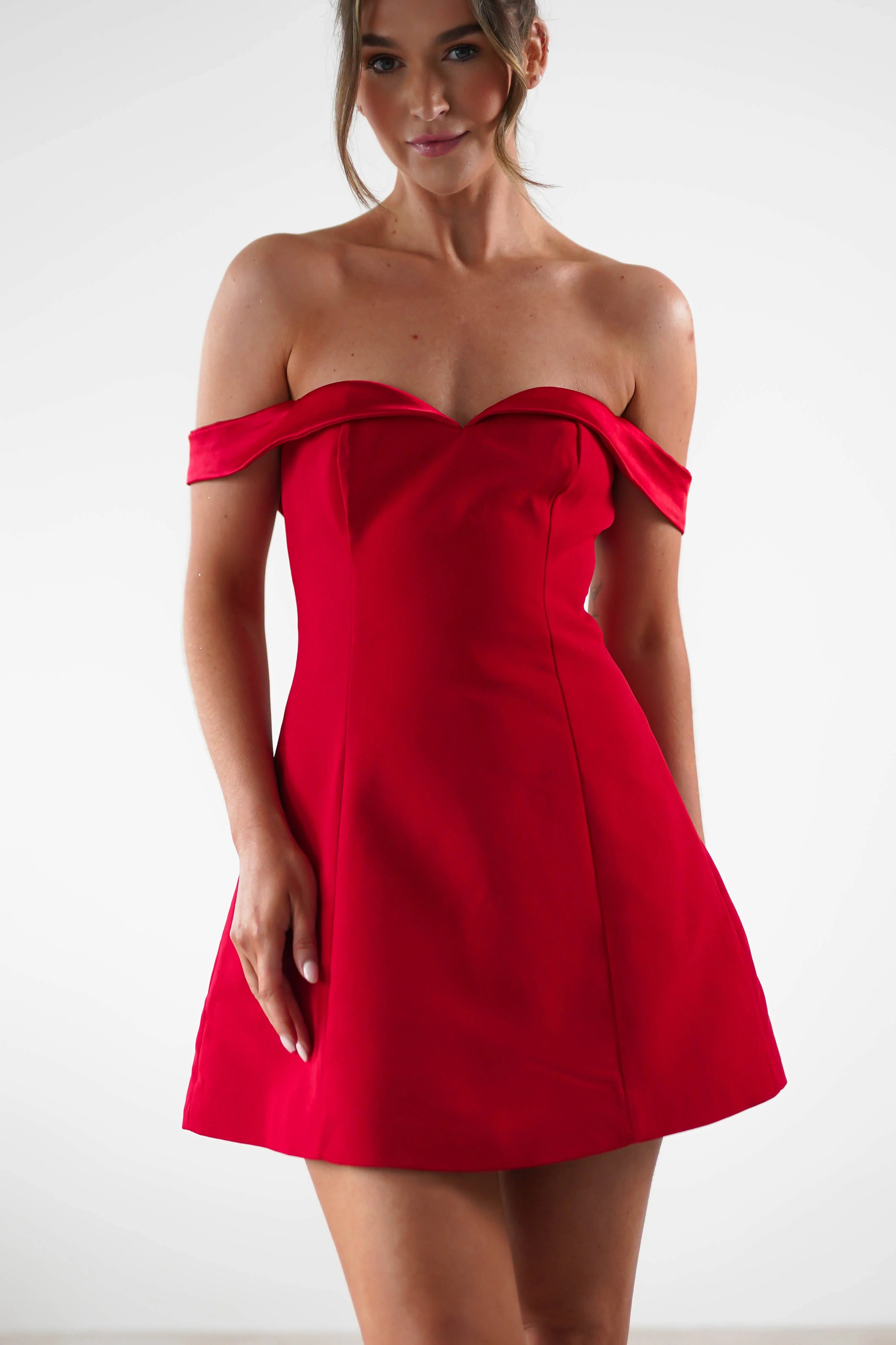 Off-Shoulder Minikleid – Slim Fit Rückenfreier Club Style