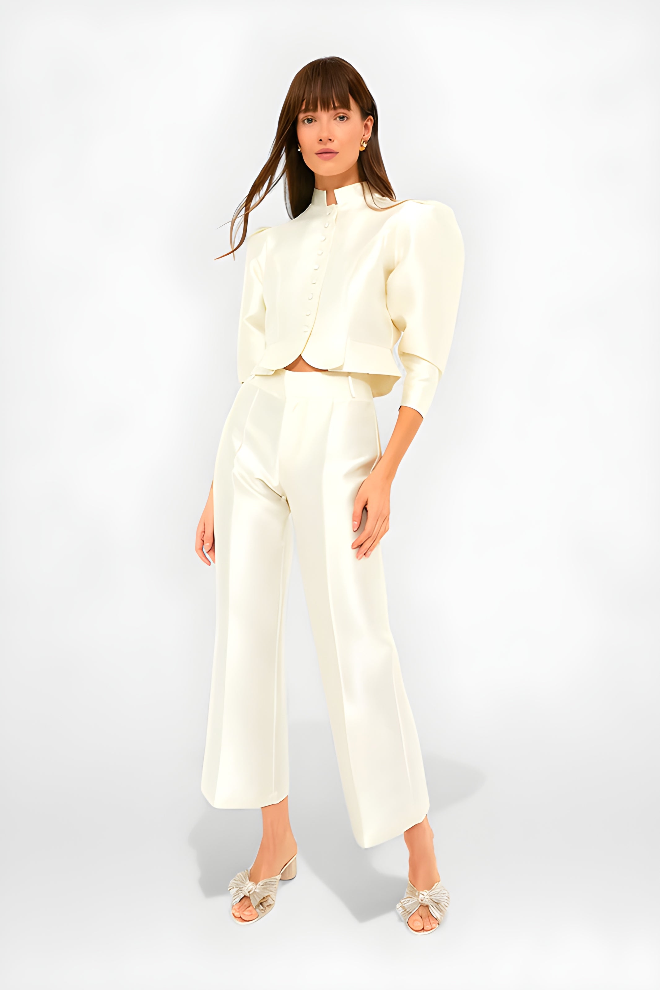 Strukturovaná saténová halenka s peplumem 