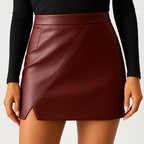 Street Luxe Panel Skirt – Sleek Cut, Bold Character