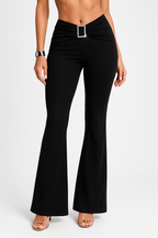 Sexy Summer Sequin Flared Pants for Women – Slim Fit Clubwear Trousers