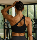 One-Shoulder Push-Up Sports Bra – Shockproof Support & Sleek Fitness Style