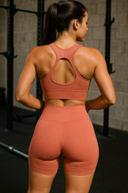 Seamless Push-Up Workout Set – High Waist & Sculpt Fit