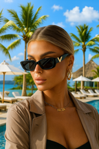 Lunettes de soleil rectangulaires vintage pour femme – Petite monture, verres de luxe UV400