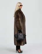Dark Brown Vegan Fur Overcoat