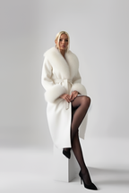 Solid Patchwork Woolen Overcoat