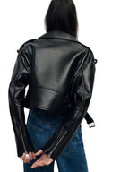 Light Faux Leather Biker Jacket