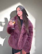 Luxusní veganský kožich – Oversized zimní glam vzhled