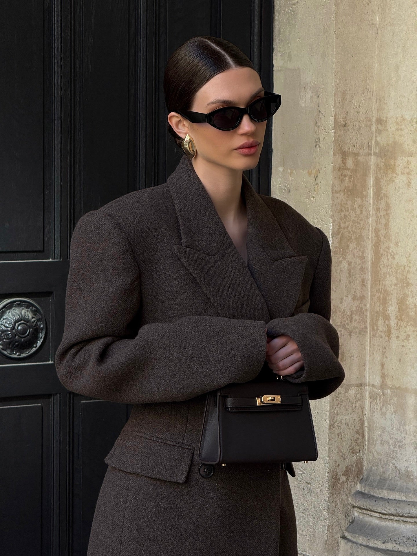 Chic Double-Breasted Woolen Coat