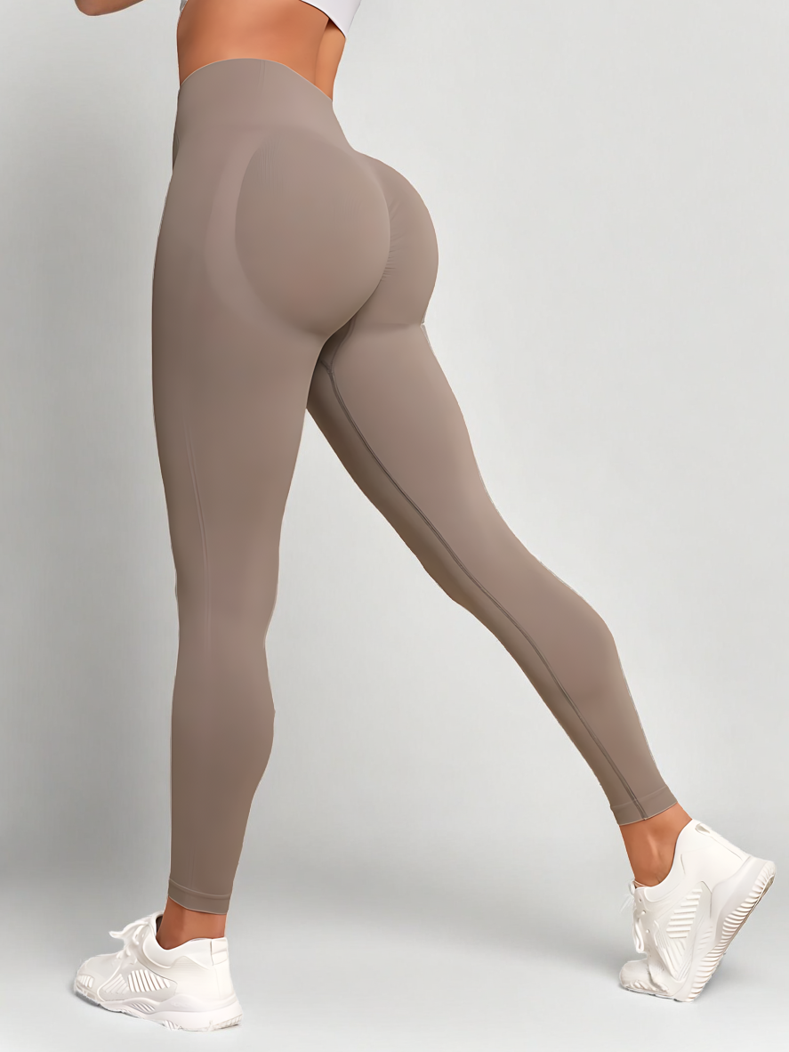 Butt-Lifting Seamless Leggings – Khaki Sculpt Fit