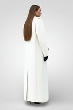 Double-Breasted Belted Long Overcoat