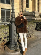 Women’s synthetic Fur Coat – Soft Oversize Winter Look