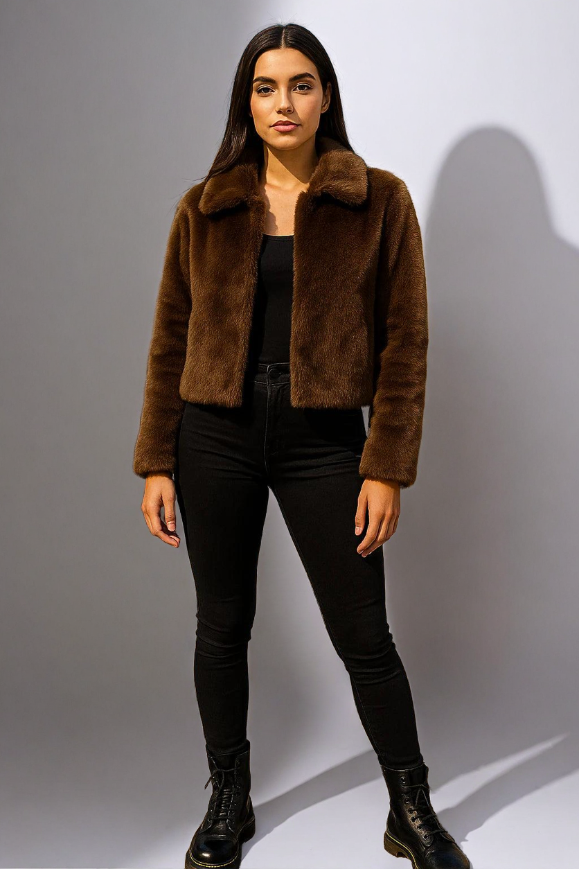 Luxury Syntetic Fur Coat – Soft Power & Winter Glam