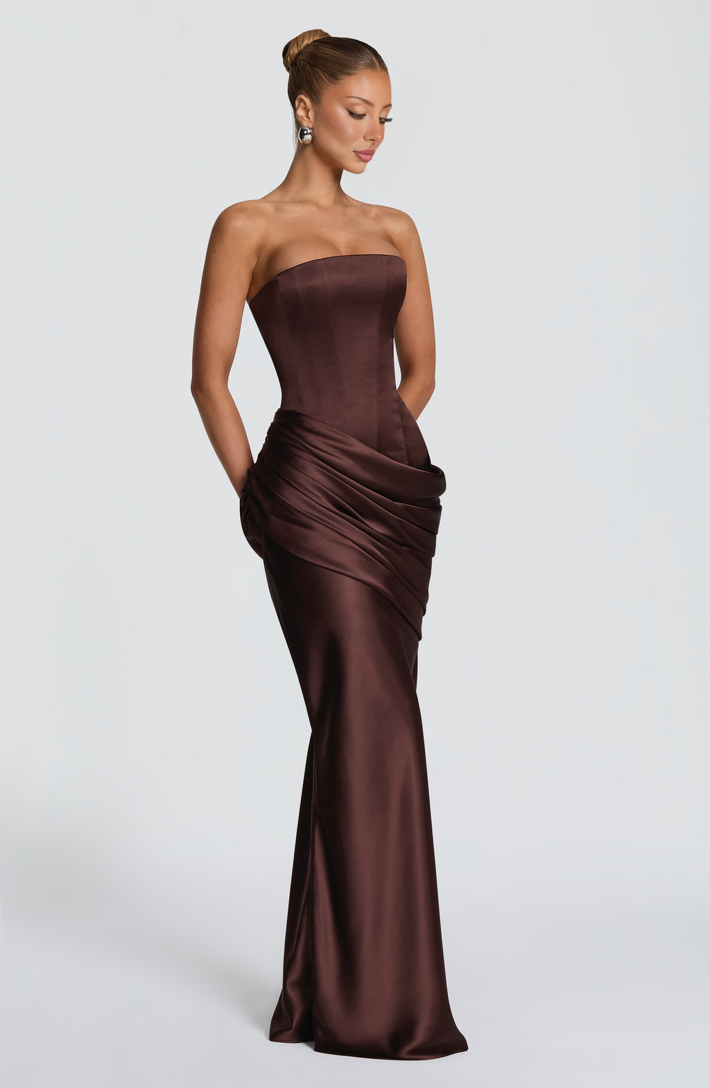 Ella Maxi Dress - Brown