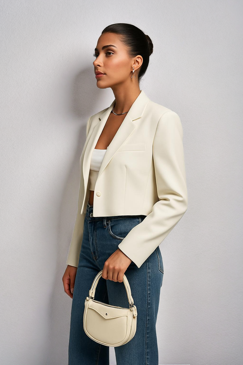 Cropped Blazer – Tailored Minimal Jacket for Women