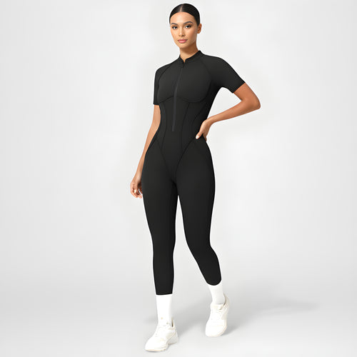 Jóga overal s odhaleným zipem na zádech - černý