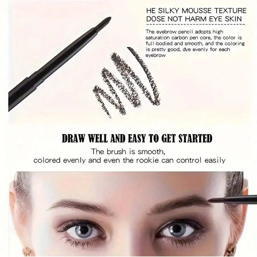 3pcs Waterproof Black Eyeliner Pencils – Smudge-Proof, Long-Lasting & Beginner-Friendly | Cream Formula