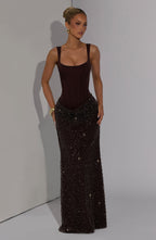 Yeona Maxi Dress - Plum Brown