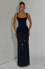 Yeona Maxi Dress - Navy