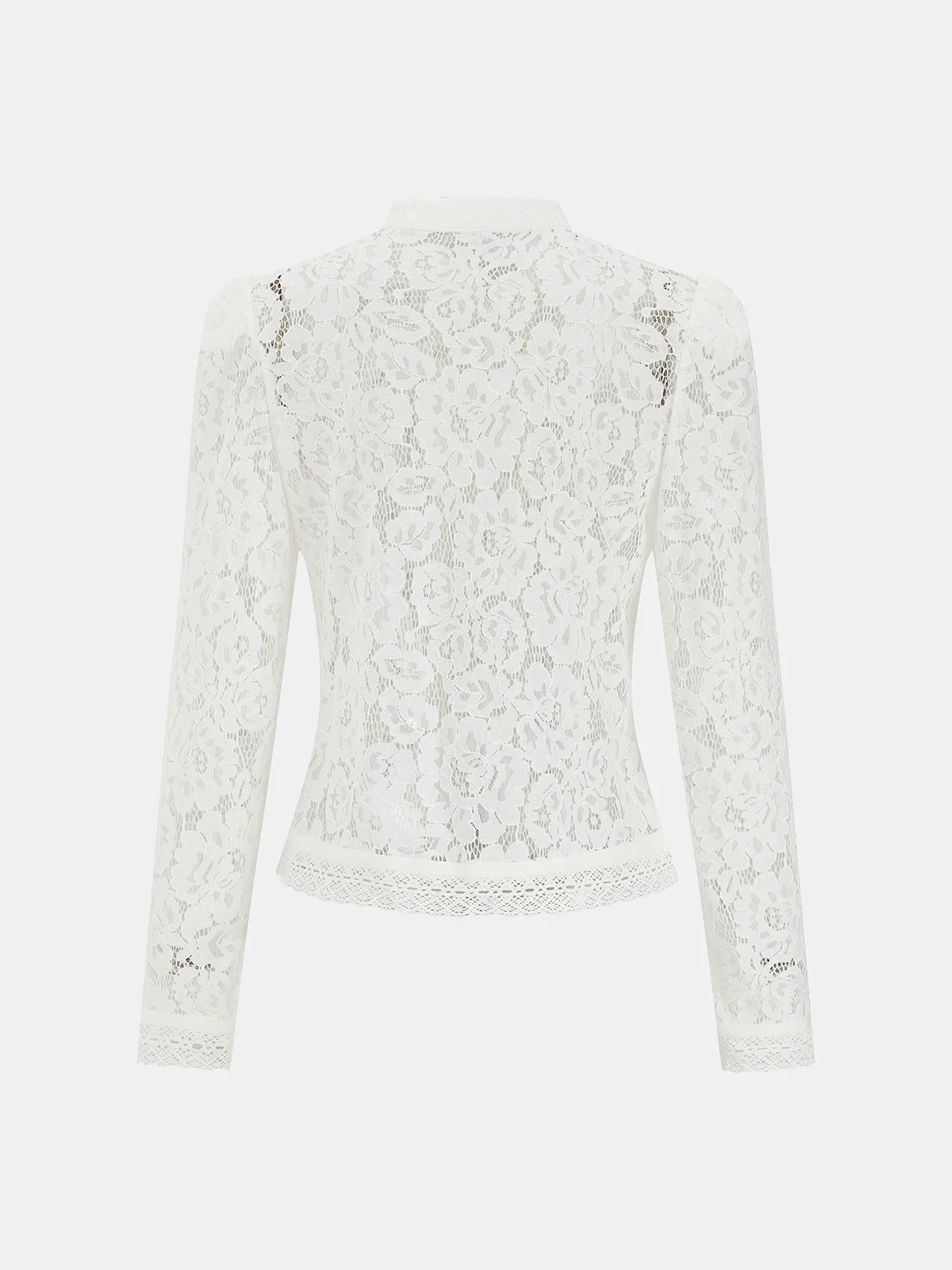 Vintage See-Through Lace Blouse