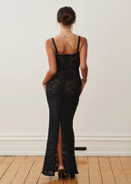 Lace Illusion Maxi Dress – Sheer Elegance Edition