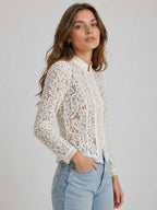 Vintage See-Through Lace Blouse