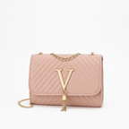 Luxury-Style Quilted Crossbody Bag with Tassel – Women's PU Shoulder Purse