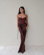 Natalie Rolt Maxi Dress - Brown