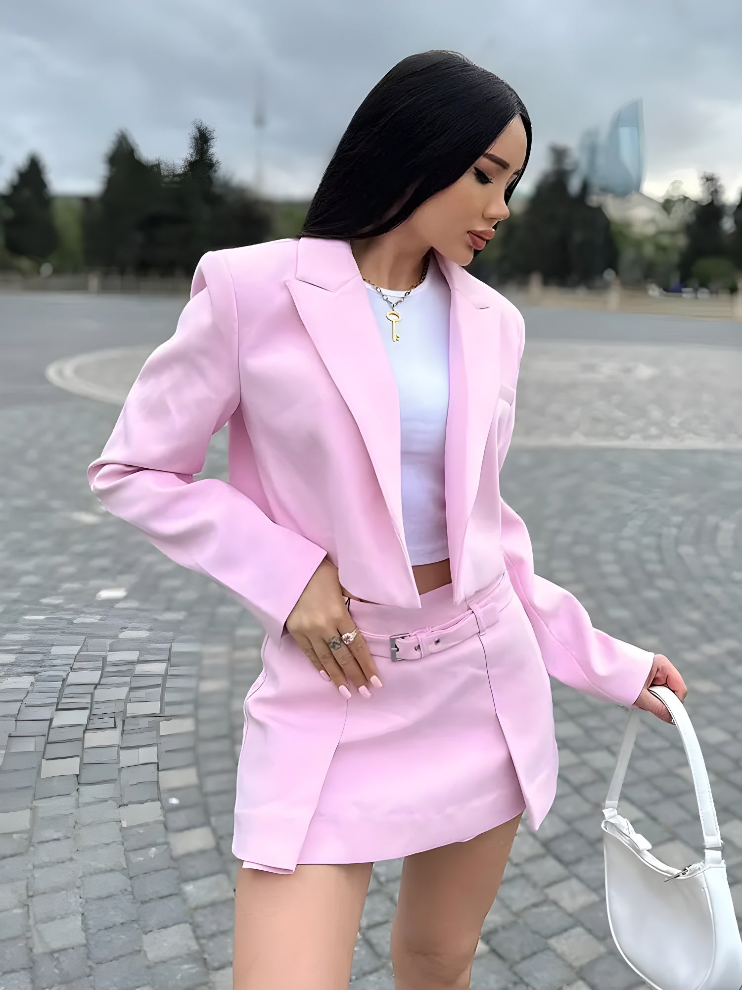 Women’s Short Blazer – Summer Hot Sale, Solid Color Suit Jacket with Full Sleeves