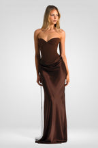 Natalie Rolt Maxi Dress - Brown