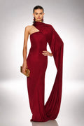 Sofia Burgundrotes Maxikleid