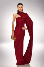 Sofia Burgundrotes Maxikleid