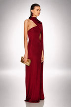 Sofia Burgundrotes Maxikleid