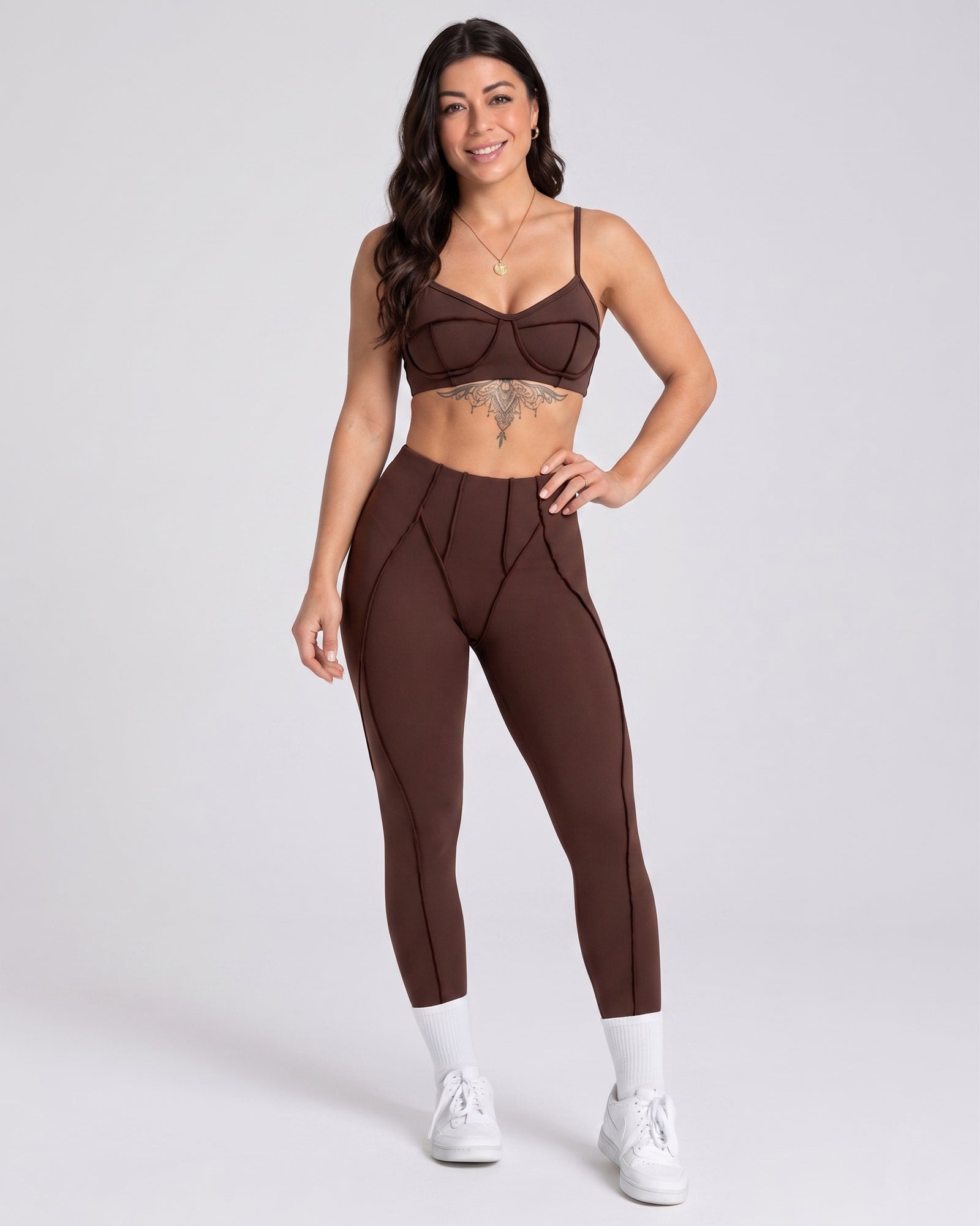 2-Piece Seamless Set - Brown