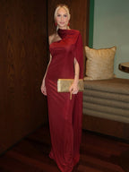 Sofia Burgundrotes Maxikleid