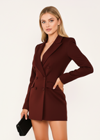 Women's Sequin Blazer -Burgundy