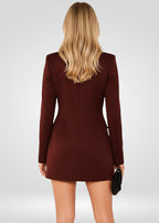 Women's Sequin Blazer -Burgundy