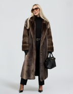 Dark Brown Vegan Fur Overcoat