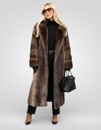 Dark Brown Vegan Fur Overcoat