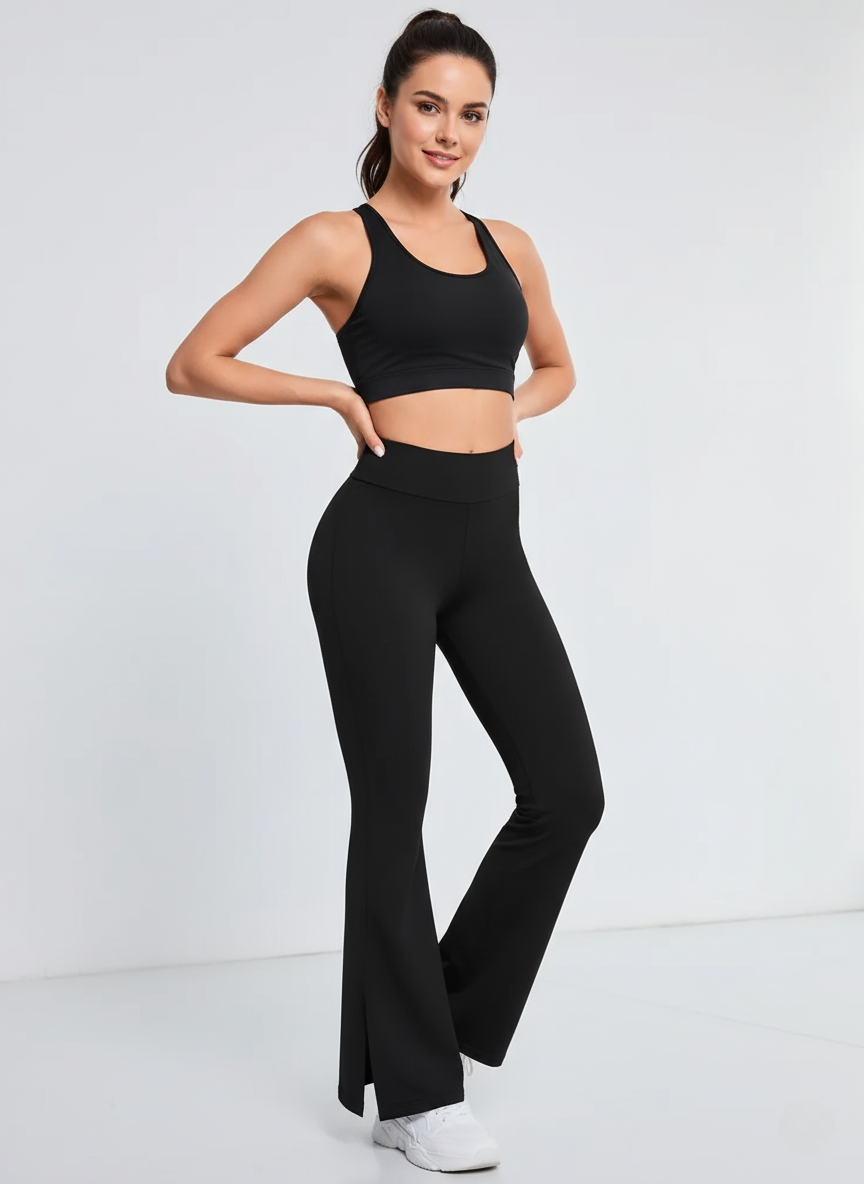 High Waist Flare Leggings for Women – Slim Fit Yoga Pants