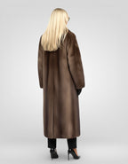 Dark Brown Vegan Fur Overcoat