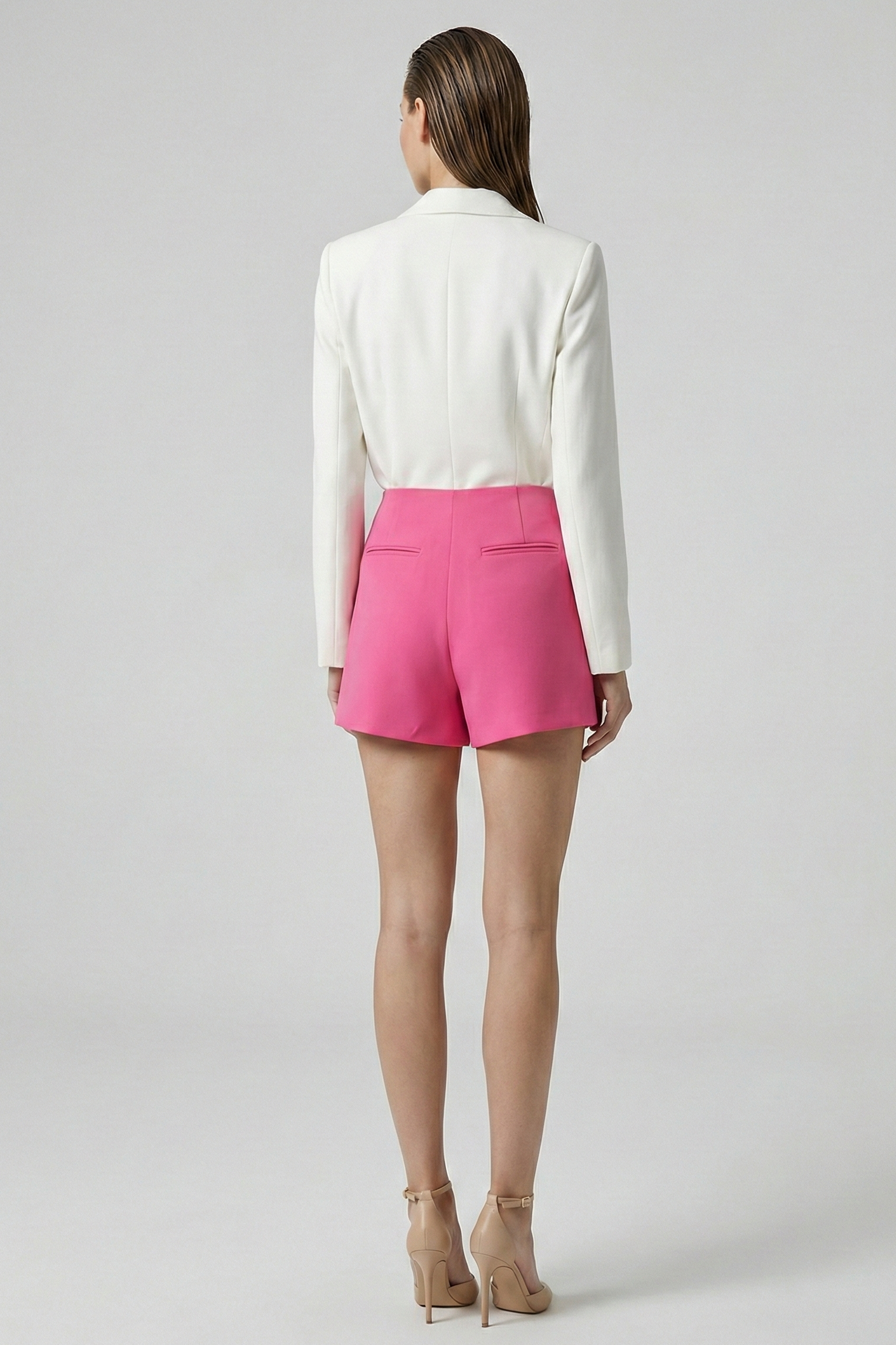 Vintage kraťasy na zip se zadními kapsami