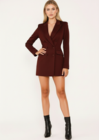 Women's Sequin Blazer -Burgundy