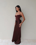 Natalie Rolt Maxi Dress - Brown