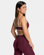 Seamless 2-Piece Yoga Set – Burgundy