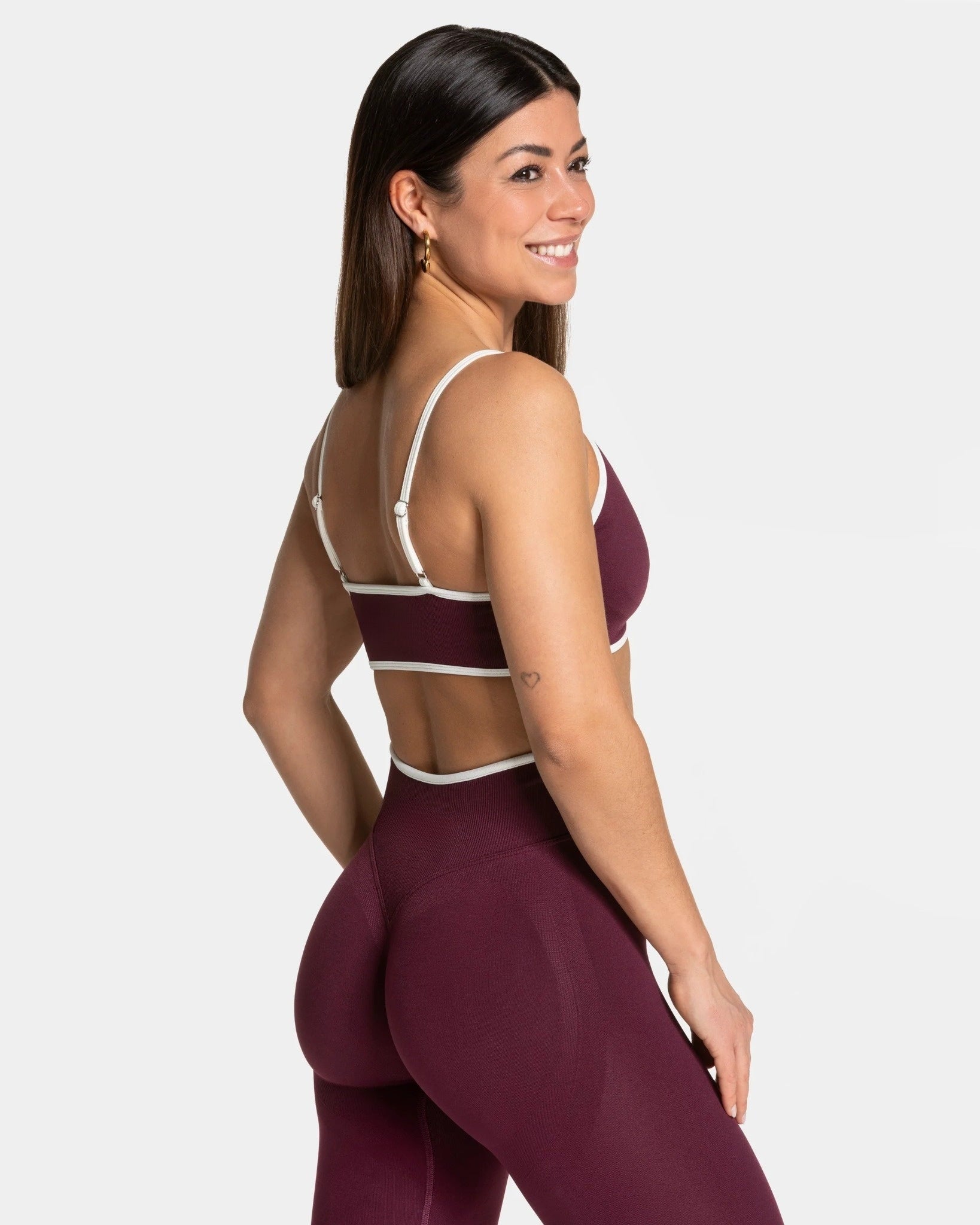 Seamless 2-Piece Yoga Set – Burgundy