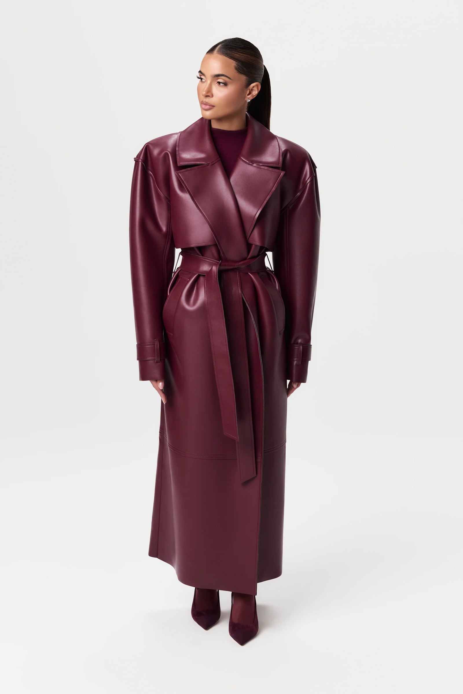 Bridget Trench Coat - Plum