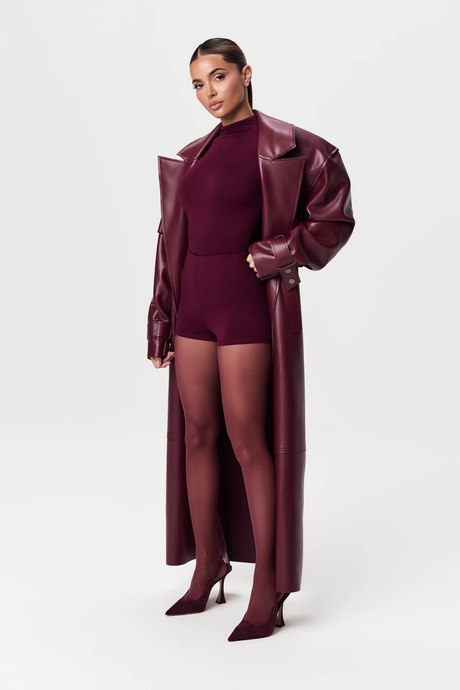 Bridget Trench Coat - Plum